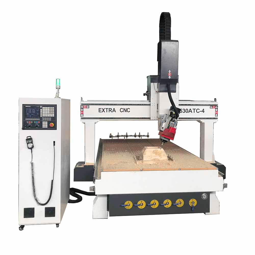 Industrial 4 Axis CNC Wood Router with Linner ATC Spindle Kit