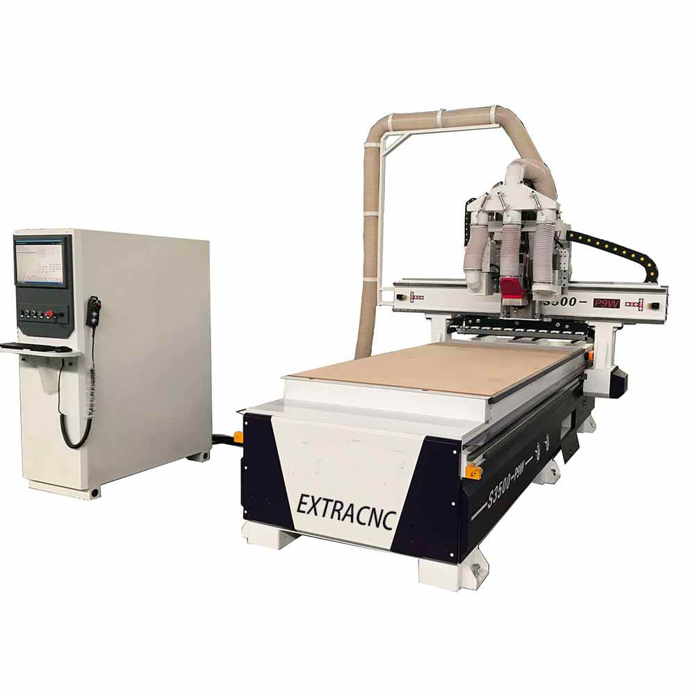 ATC CNC Router With Drill Block & Tool Magazine & Cut Saw