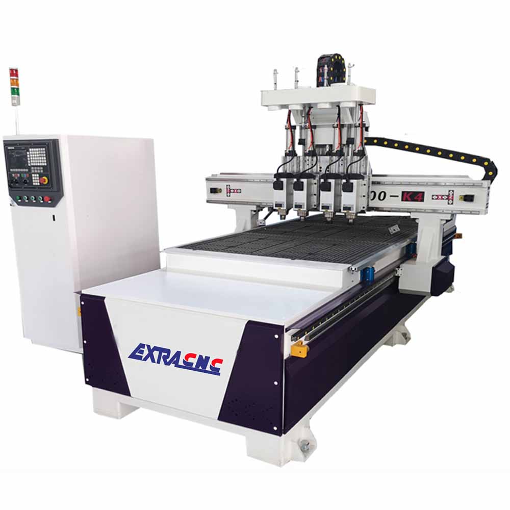 Industrial 4x8 ATC CNC Wood Router with 4 Spindles for Sale