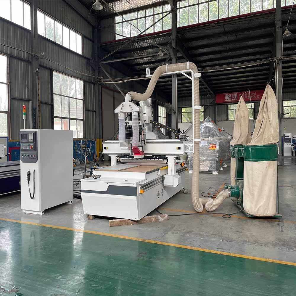 atc Cnc Woodworking Nesting Machine Automatic Loading And Unloading Plywood Cutting Router With Air Colling Spindle
